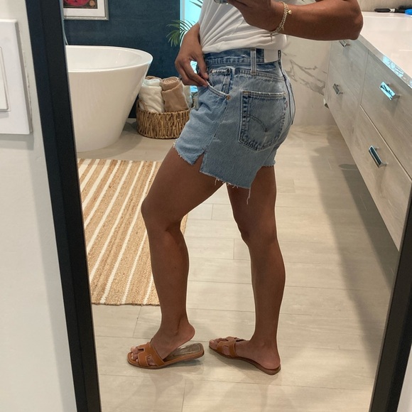 Levi's Light Blue Denim Shorts Re/Done - Picture 1 of 7